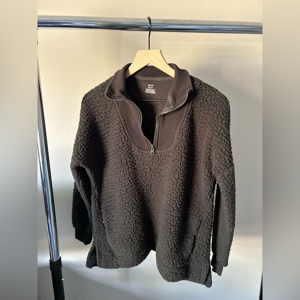 aerie sherpa quarter zip pullover